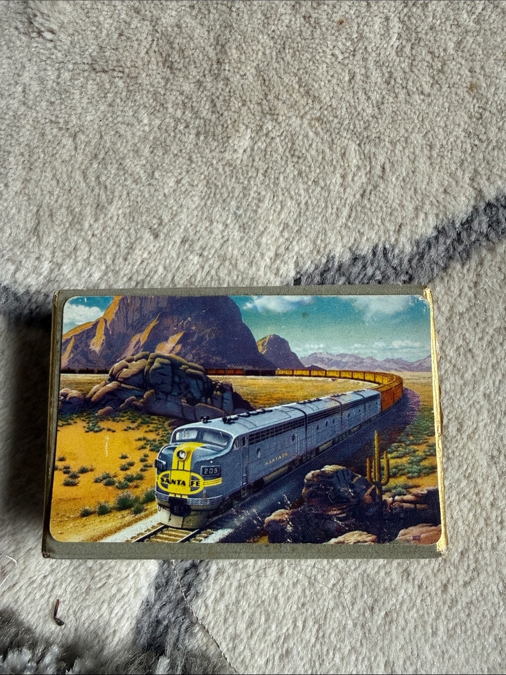 Santa Fe railroad circa 1940’s deck of cards w case. New.